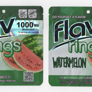 Watermelon Rings Flav Mylar Bag Edibles Packaging *Empty Bags* (CaSupply) (B3)