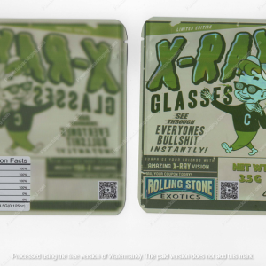 X-Ray Glasses Rolling Stone Exotics Flower Packaging 3.5 Mylar Bag *Empty Bags* (CaSupply) (B2)
